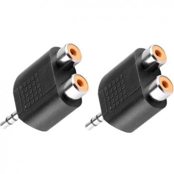 3.5mm Male to Dual RCA Female Y Splitter Adapter