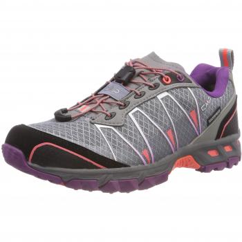 Baskets de Randonnée pour Femme CMP Altak, Coloris Gris (Stone-Red Fluo-Purple 13be), Pointure 39 EU
