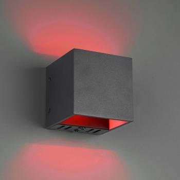 Trio Smart LED Wall Sconce, Figo Series, Matt Black Finish with IR Remote