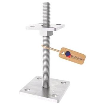 GeZu Impex Elevating Post Nut 70x70 – Hot Dip Galv Height Adjuster Base