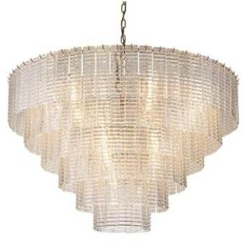 ADDA HOME Lámpara Techo Cristal Metal Dorado 102x102x64 Cm