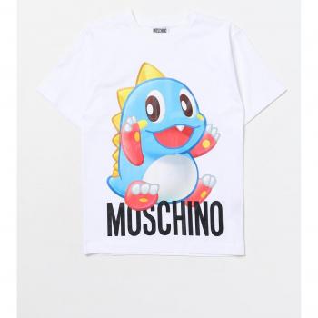 T-shirt Moschino per Bambini con Stampa Grafica Bianca - Taglia 4