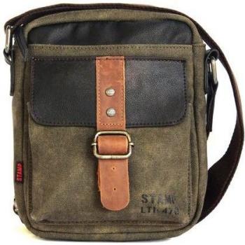 STEPPING STRONG STAMP - bolso bandolera Draco ST4726, hombre, lona, color kaki