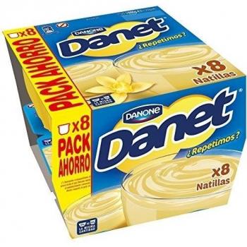 Pack Danone Natillas Danet Vainilla 8 unidades de 120 g