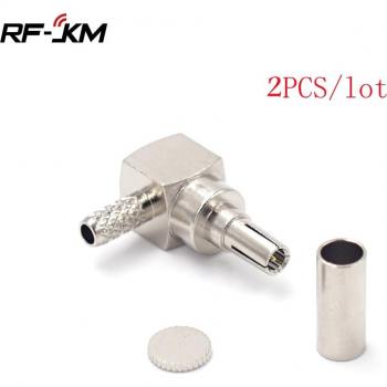 Par de conectores macho RG174/316 LMR100, crimpado y chapados en oro