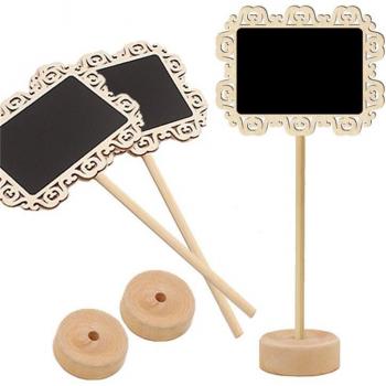 10pcs Hollowed Square Showing Stand Round Seat Blackboard Stand