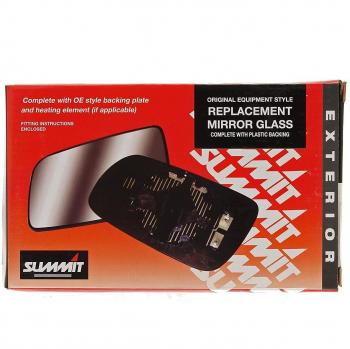 Mirror Glass Replacement - OEM Style With Base Plate SUMMIT SRG-585B
