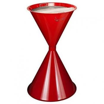 Posacenere Terra D400xH730 mm in Acciaio Rossa VAR