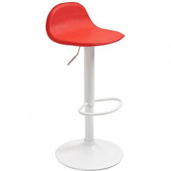 Sgabello Lana V2 in similpelle rosso bianco