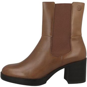 Zapatos Bootie marrón con tacón bloque, modelo Caprice 9-25325-41