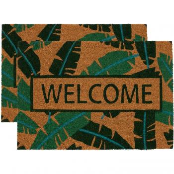 Banana Leaf Coir Door Mats - 60 x 40cm - Pack of 2