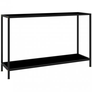 VIDAXL Tavolo Consolle Nero 120x35x75 Cm In Vetro Temperato