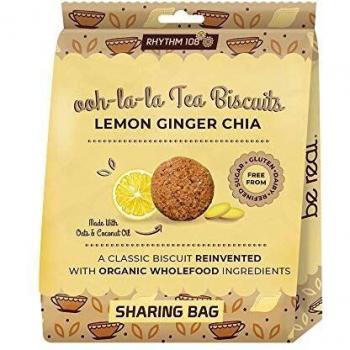 Organic Lemon Ginger & Chia Biscuit Share Bag