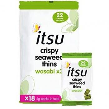 ItsU Crispy Seaweed Thins - Wasabi 5g x 6 Packs