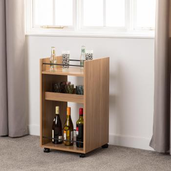 Oak Effect Serving Cart