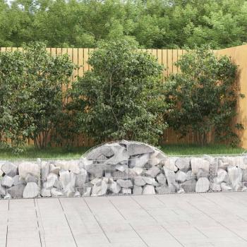 Ceste Gabbioni ad Arco 20 pz in Ferro Zincato 200x30x40/60 cm