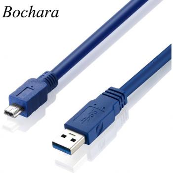 Bochara 30 cm – câble de données USB 3.0 Type‑A à Mini‑10Pin avec double blindage