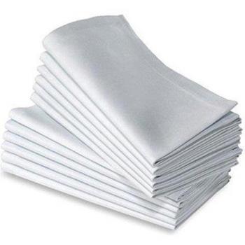 Premium White Cotton Dinner Napkins - 12 Pack