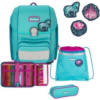 Scout Genius 4-Piece School Bag Set Turquoise