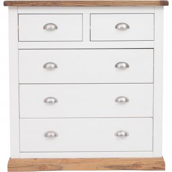 Tropea 5 Drawer Chest of Drawers Chrome Cup Handle