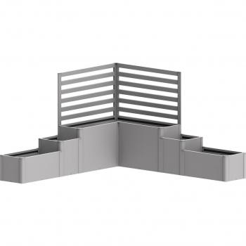 Biohort Hochbeet Da Vinci, silberfarben, BxTxH: 299,5x299,5x168 cm