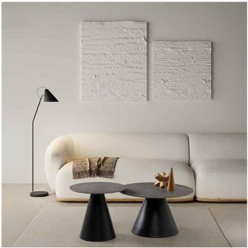 Bancs Circulaires Duo – Pierre/Métal Noir – ROCA