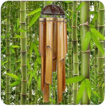 Bambú Sonoro Campanario para Jardín y Balcón