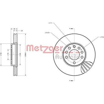 METZGER 6110156 Bremsscheibe