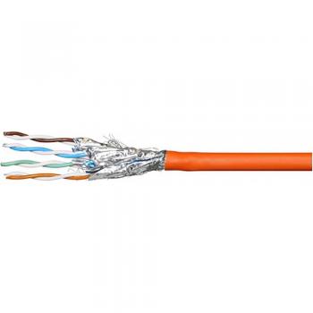 Cat 7A S/FTP câble réseau de 4 paires × 2 conducteurs – 0,258 mm² – Orange – 250 m