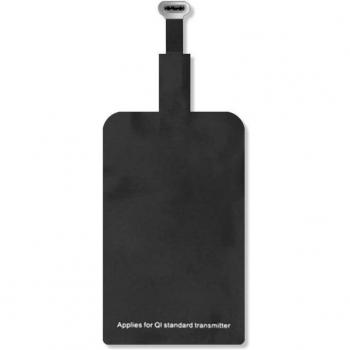 OcioDual Receptor de Carga Inalámbrica Qi USB-C 1A 1000 mAh Negro