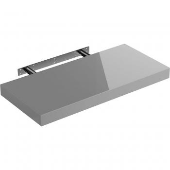 Casaria Mensola a parete mobile pensile libreria sospesa portaspezie da cucina 50cm Grigio lucido