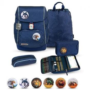 Premium Comfy Plus Topographic Schulranzen Set 5-teilig