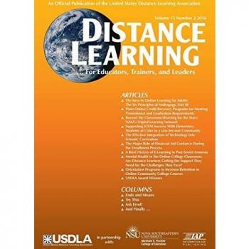 Distance Learning: For Educators, Trainers, and Leaders Volume 13 Number 2 2016 (Distance Learning Journal)