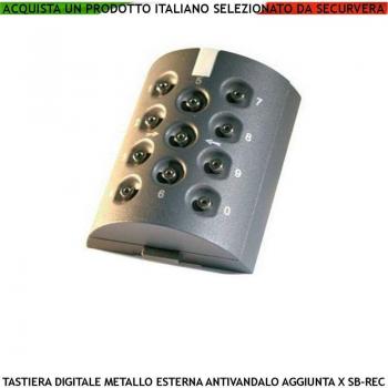 Securvera be.play Tastiera Digitale Esterna Antivandalo – Centralina be-rec 10 Tasti Numerici Retroilluminati, Collegamento