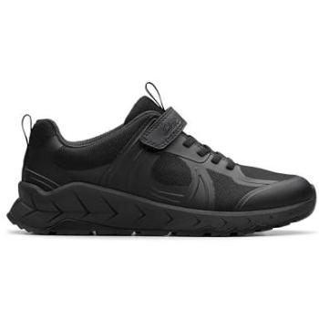 Selva Edge Junior Black School Shoe