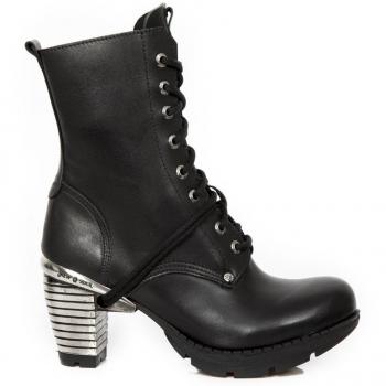 Stivali Gothic New Rock Trail Nero Tacco Acero EU42