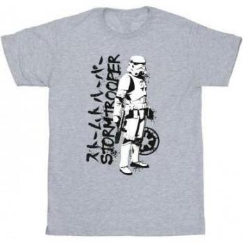 T-Shirt Star Wars Ragazze Stormtrooper Giapponese in Cotone