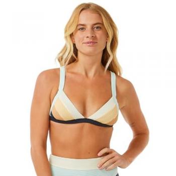Rip Curl Top Bikini Block Party Spliced Fixed Tri Navy L