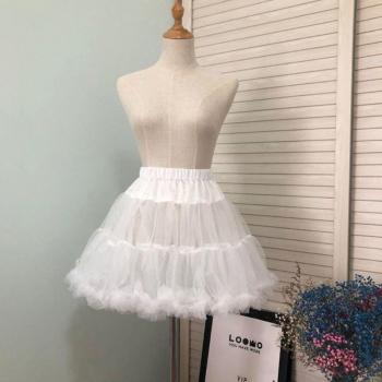 Puffy White Half Slip Tutu Skirt for Women and Girls