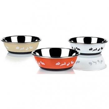Classic Super Premium Posh Paws Stainless Steel Bunny Dish 350ml (Various Colours)
