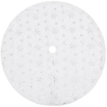 VidaXL Luxury Christmas Tree Skirt White 150 cm Faux