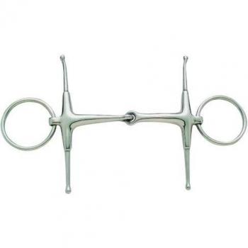 Korsteel Stainless Steel Jointed Fulmer Snaffle Bit 4.5in silver
