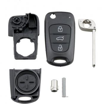 Hyundai 3 Button Folding Key Fob Case for I20 I30 IX35 I35