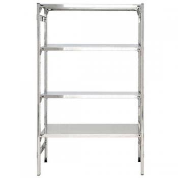 Scaffale in acciaio inox con ripiani lisci 100x40x180h