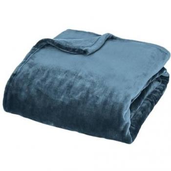 Atmosphera Créateur D'Intérieur – Lancio Flanella Coccoloso Blu Egeo 130x180cm
