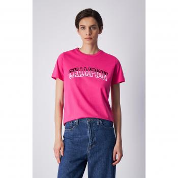 T-shirt bicolore con logo in cotone