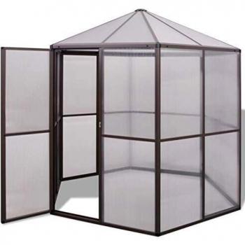 VidaXL Tuinkast, gecamoufleerd in aluminium en met afmetingen 240x211x232 cm