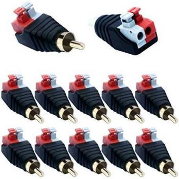 DC‑AV‑Block RCA‑Adapter (10‑Stück) – Klemmen‑Terminalblock für Steckanschlüsse