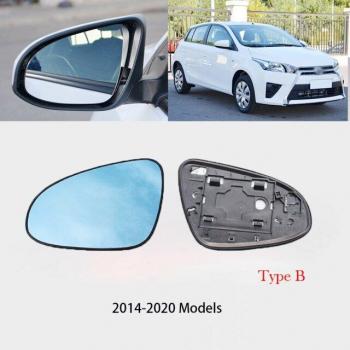 TVYVIKJ Wide Angle Blue Glass Side Mirror for Toyota YARiS