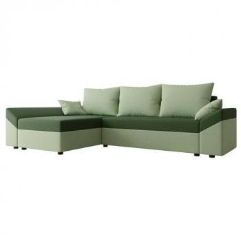 Divano angolare Memphis 104, Mikrofaza 0009 + Mikrofaza 0010, Funzione di sonno, Scatola da letto, 240x140x82cm
